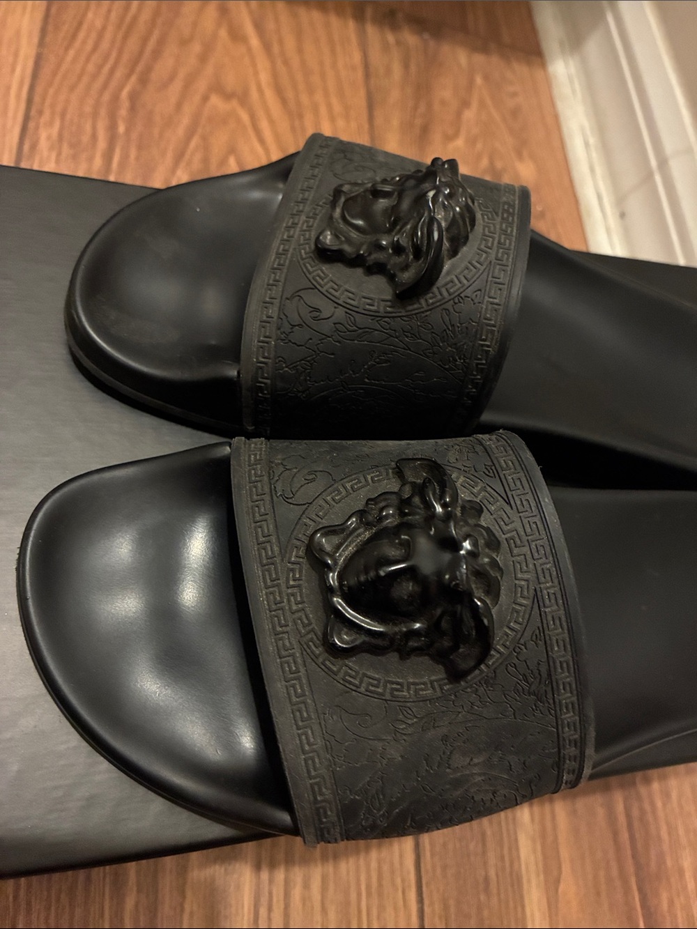 Versace Black Medusa Slide Sandals